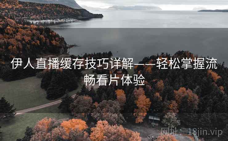 伊人直播缓存技巧详解——轻松掌握流畅看片体验