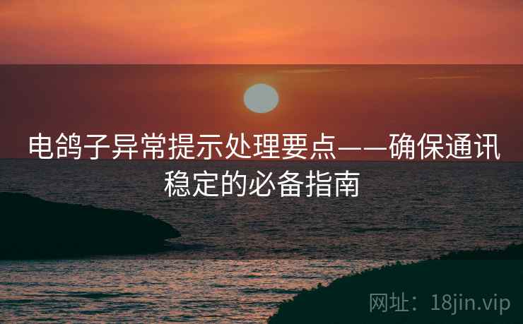 电鸽子异常提示处理要点——确保通讯稳定的必备指南