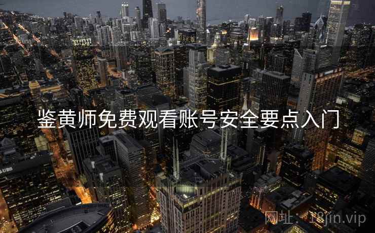 鉴黄师免费观看账号安全要点入门