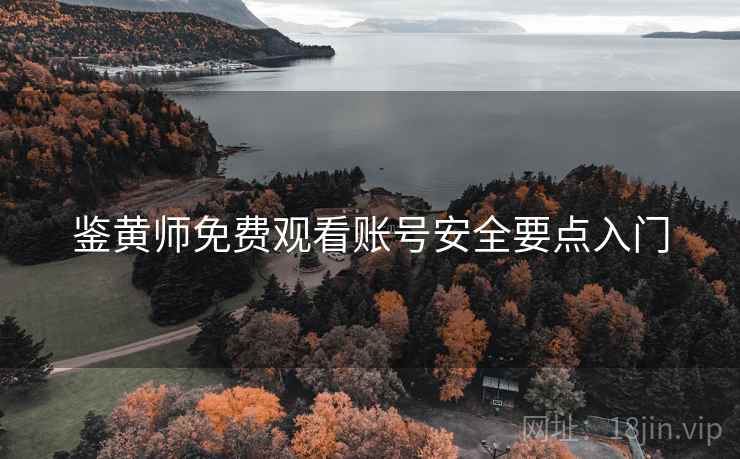 鉴黄师免费观看账号安全要点入门