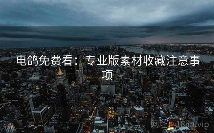 电鸽免费看：专业版素材收藏注意事项
