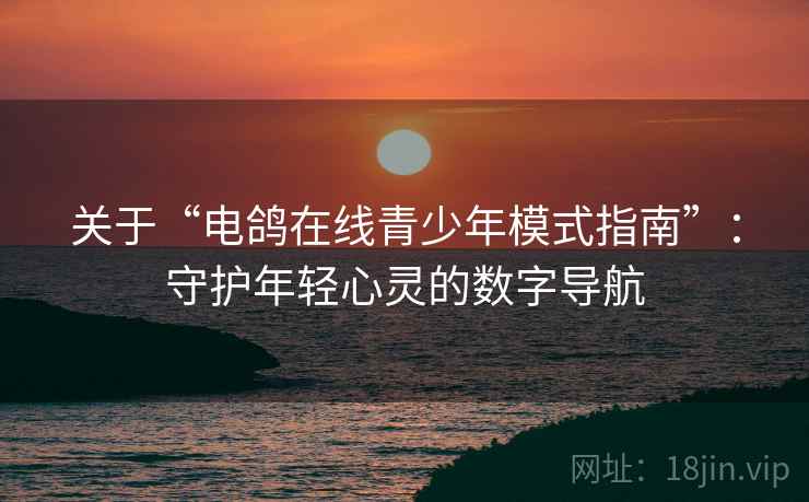 关于“电鸽在线青少年模式指南”：守护年轻心灵的数字导航