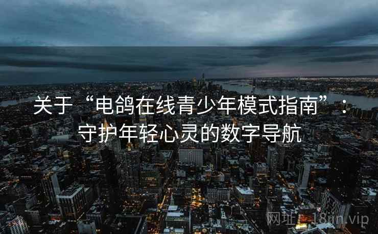 关于“电鸽在线青少年模式指南”：守护年轻心灵的数字导航