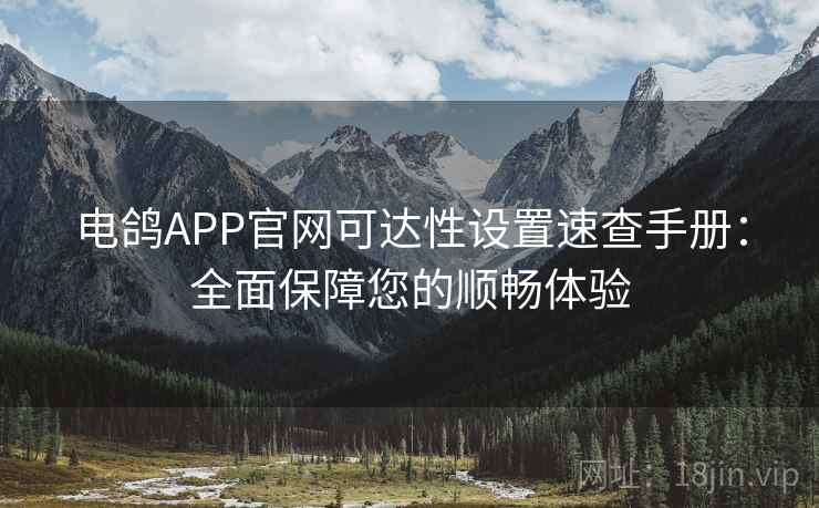 电鸽APP官网可达性设置速查手册：全面保障您的顺畅体验