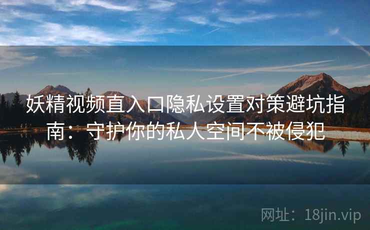 妖精视频直入口隐私设置对策避坑指南：守护你的私人空间不被侵犯