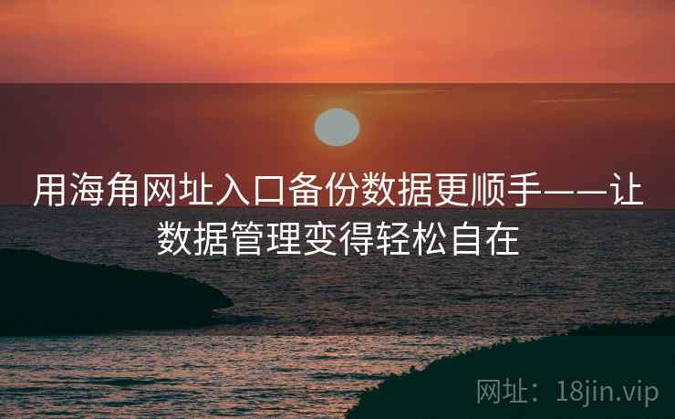 用海角网址入口备份数据更顺手——让数据管理变得轻松自在