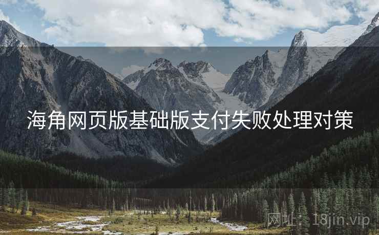海角网页版基础版支付失败处理对策