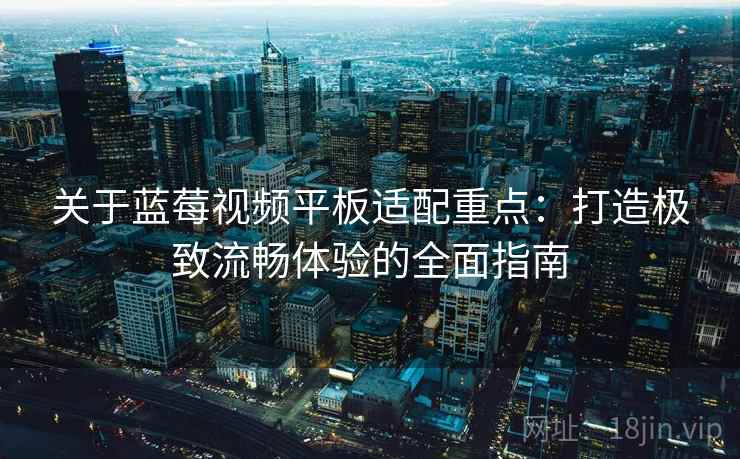关于蓝莓视频平板适配重点：打造极致流畅体验的全面指南
