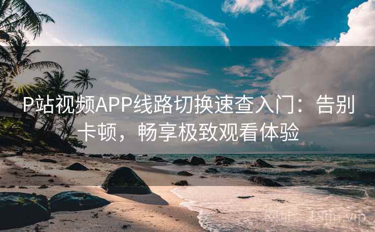 P站视频APP线路切换速查入门：告别卡顿，畅享极致观看体验