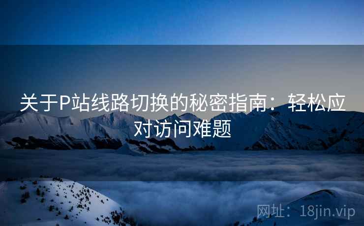关于P站线路切换的秘密指南：轻松应对访问难题