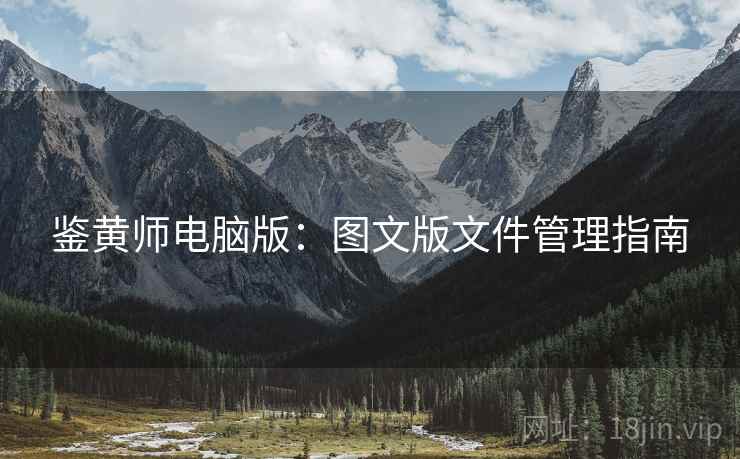 鉴黄师电脑版：图文版文件管理指南